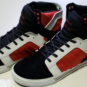 SUPRA Skytop Men's Black Red White Hi-top Sneaker